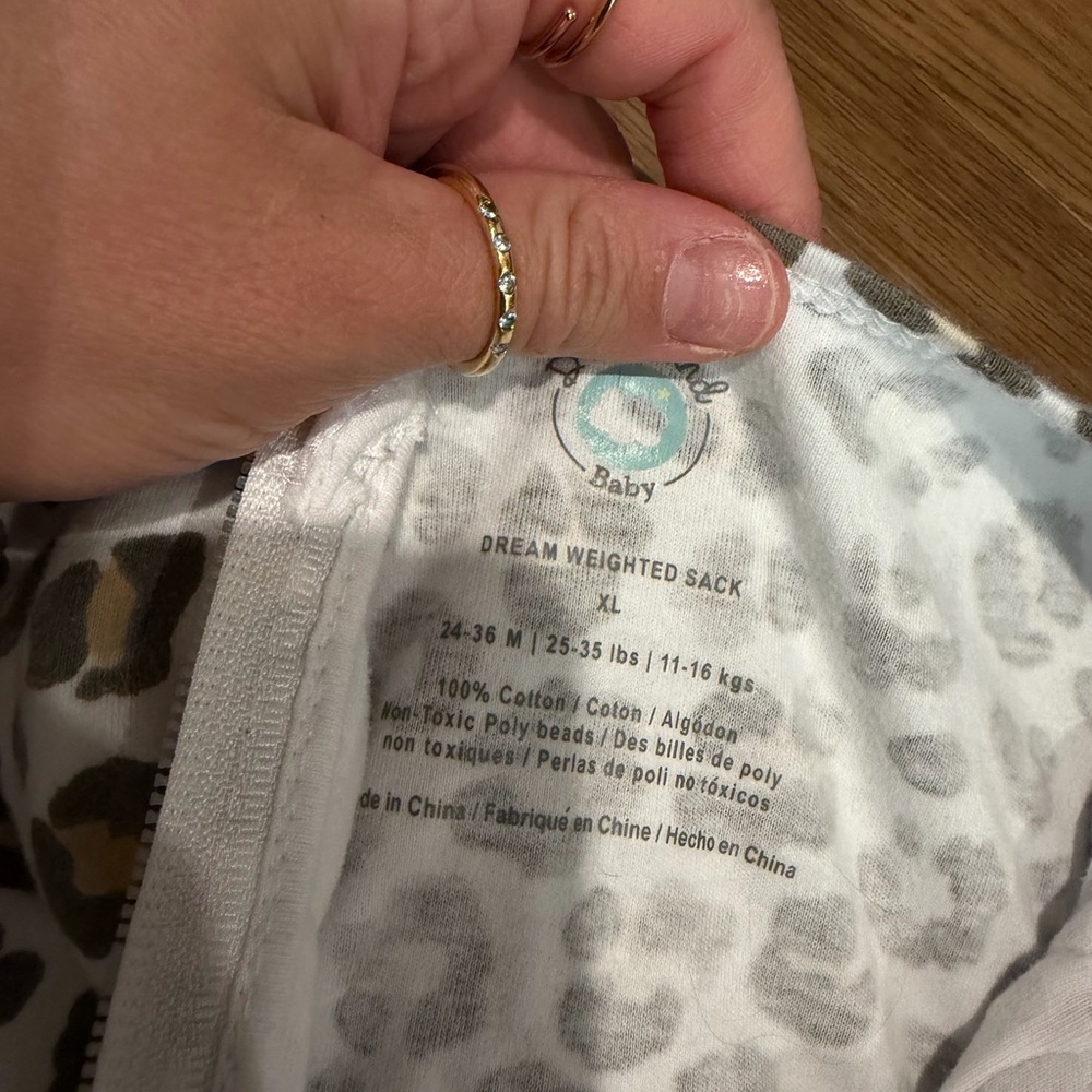 Leopard Print weighted Baby Sleep Sack - Picture 2 of 2